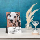 Plaque Photo Mémorial du chien - Perte de l'animal de compagnie (Côté)