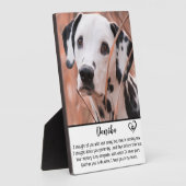 Plaque Photo Mémorial du chien - Perte de l'animal de compagnie (Côté)