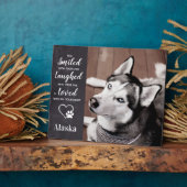 Plaque Photo Mémorial du chien - Souvenir de la perte de l'anim (Côté)