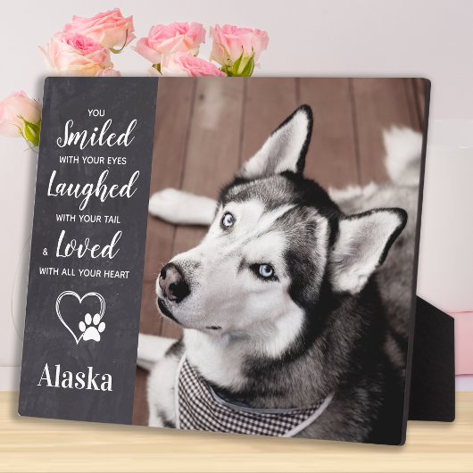 Plaque Photo Mémorial du chien - Souvenir de la perte de l'anim