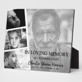 Plaque Photo Mémorial du collage photo moderne (Côté)