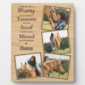 Plaque Photo Memorial Equine Keepsaké personnalisé (Devant)