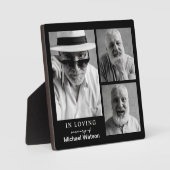 Plaque Photo Mémorial funéraire Papy Cadeau souvenir (Recto)