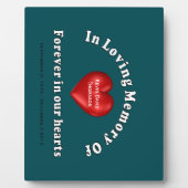 Plaque Photo Mémorial personnalisé (Devant)