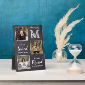 Plaque Photo Mémorial personnalisé 3 Monogramme photo Souvenir (Côté)