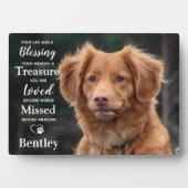 Plaque Photo Mémorial Personnalisé Moderne Photo de Chien (Devant)