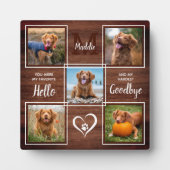 Plaque Photo Mémorial personnalisé pour chien avec collage de 5 (Devant)