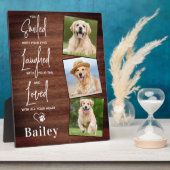Plaque Photo Mémorial Personnalisé pour Chien de Compagnie Rust (Côté)