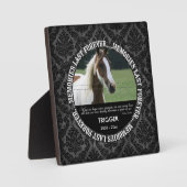 Plaque Photo Mémorial - Perte de Cheval - Photo personnalisée / (Recto)