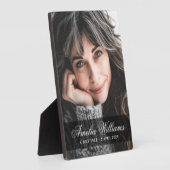 Plaque Photo Memorial photo calligraphy script name dates (Côté)