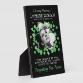 Plaque Photo Mémorial photo de trèfle Shamrock (Côté)