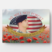 Plaque Photo Mémorial photo du terrain de pavot (Devant)