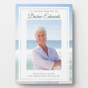 Plaque Photo Mémorial Photo Personnalisé En Mémoire D'Amour