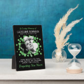 Plaque Photo Mémorial Photo Trèfle Shamrock (Côté)