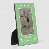 Plaque Photo Mémorial photo vert pour les enfants joyeux Rabbit (Côté)