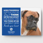 Plaque Photo Mémorial pour animal de compagnie | Souvenir Cadea (Devant)