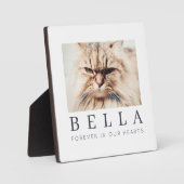 Plaque Photo Mémorial pour animaux de compagnie simple moderne (Recto)