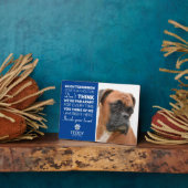 Plaque Photo Mémorial pour animaux de compagnie | Souvenir Cade (Côté)