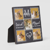 Plaque Photo Mémorial pour chat Collage photo unique (Recto)