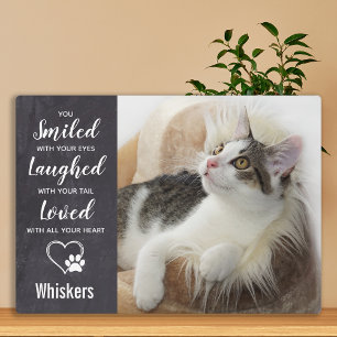Plaque Photo Mémorial pour chat - Sympathie pour perte d'animal