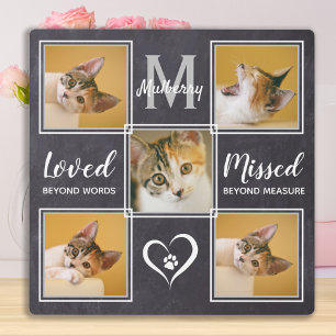 Plaque Photo Mémorial pour chats Collage photo unique