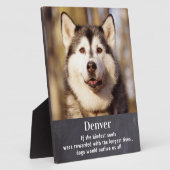 Plaque Photo Mémorial pour chien - Condoléances pour la perte d (Côté)