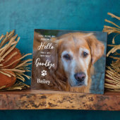 Plaque Photo Mémorial pour chien de compagnie - Salut préféré,  (Côté)