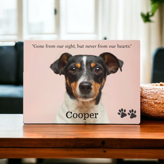 Plaque Photo Mémorial pour chien - Souvenir de perte d'animal d