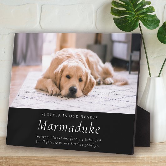 Plaque Photo Mémorial préféré pour animaux de compagnie pour un