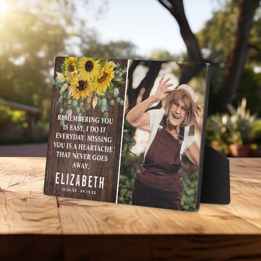 Plaque Photo Mémorial Russe des Tournesols | Garde-photos de fa