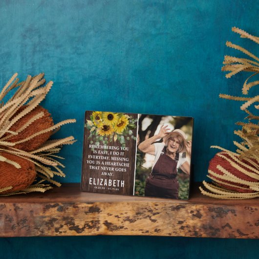 Plaque Photo Mémorial Russe des Tournesols | Garde-photos de fa (Côté)