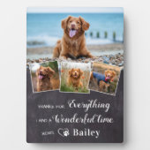 Plaque Photo Mémorial Rustique Pour Animaux De Compagnie Du Chi (Devant)