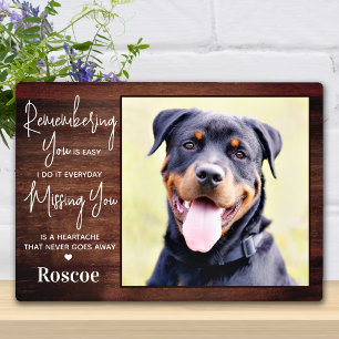 Plaque Photo Mémorial rustique pour animaux de compagnie Person