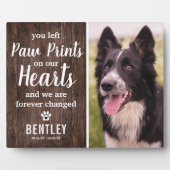 Plaque Photo Mémorial rustique pour animaux de compagnie | Souv (Devant)