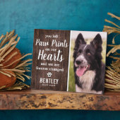 Plaque Photo Mémorial rustique pour animaux de compagnie | Souv (Côté)