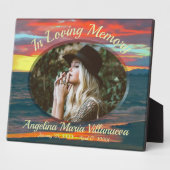 Plaque Photo Memorial Sunset Day 1490 (Côté)