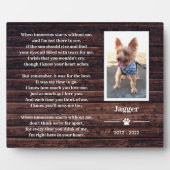 Plaque photo mémorielle de souvenir d'animal de co (Devant)