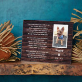 Plaque photo mémorielle de souvenir d'animal de co (Côté)