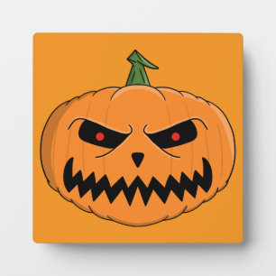 Plaque Photo Menacer Jack O'Lantern Halloween