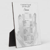Plaque Photo Menu Crystals Spa Salon Services (Côté)