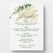 Plaque Photo Menu Eucalyptus, Emerald et Gold Dracks (Devant)