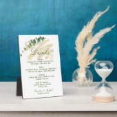 Plaque Photo Menu Eucalyptus, Emerald et Gold Dracks (Côté)