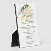 Plaque Photo Menu Eucalyptus, Emerald et Gold Dracks (Côté)