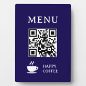 Plaque Photo Menu QR Code Restaurant | 5" x 7" (Devant)