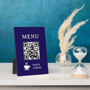 Plaque Photo Menu QR Code Restaurant 5" x 7"