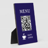 Plaque Photo Menu QR Code Restaurant | 5" x 7" (Côté)