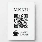 Plaque Photo Menu QR Code Restaurant | 5" x 7" (Devant)