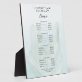 Plaque Photo Menu Services Salon Spa de cristaux bleus de glace (Côté)