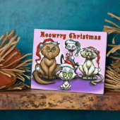 Plaque Photo Meowry Christmas Cats (Côté)