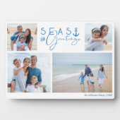 Plaque Photo Mer et salutations Bleu Nautique Multiphoto (Devant)